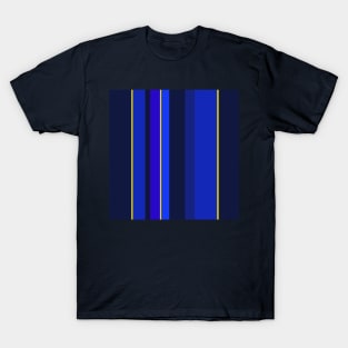 minimalist blue and yellow abstract pattern T-Shirt